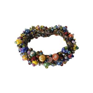 Vintage Capullo Colorful Beaded Bracelet With Magnetic Closure